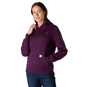 Ikonischer Clarksburg-Hoodie für Damen mit lockerem Schnitt, Fleecefutter und Logo