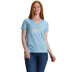 Leichtes Tencel-Hemd mit V-Ausschnitt und Grafik für Damen
