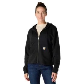 Leichtes Tencel-Kapuzensweatshirt mit durchgehendem Reißverschluss für Damen