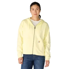 Leichtes Tencel-Kapuzensweatshirt mit durchgehendem Reißverschluss für Damen