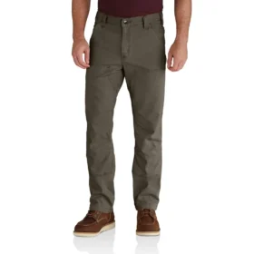 Relaxed Straight Rigby Canvas-Hose mit doppelten Knieverstärkungen – Arbeitshose